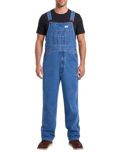 HISEA Men's Denim Bib Overalls Workwear