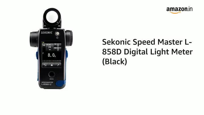Sekonic L-858D Speedmaster - Fotometro Digitale Per Flash E Luce Ambiente | Touchscreen 2.7" | Nero/Blu - Foto 7