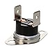 Jutagoss KSD301 Thermostat Thermal Switch Normal Closed N.C 4.8mm Adjust Snap Disc Limit Control Switch Microwave Thermostat Off at 55Â°C/131Â°F 5Pcs