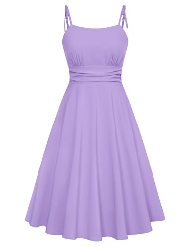 Image of Belle Poque Women's Spaghetti Strap Midi Vintage Tea Party Dress | Belle Poque Women's Spaghetti Strap Midi Vintage Tea Party Dress,A-line,Cocktail Dress,Graduation Homecoming Dress