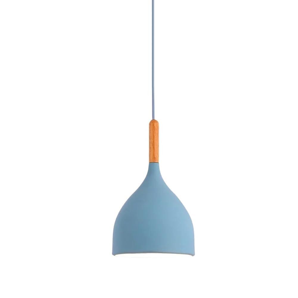 Lámpara colgante de metal azul para eliminar sombras en el fregadero de la cocina 8