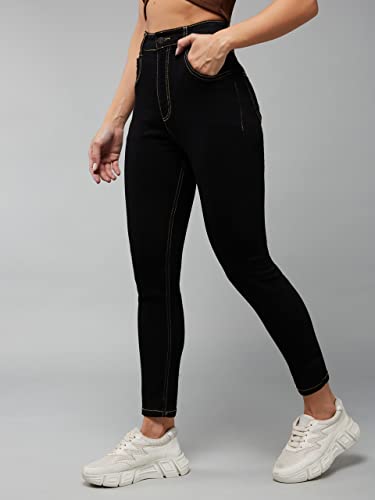 Image of Dolce Crudo Women's Skinny Fit High Rise Cropped Length Stretchable Denim Jeans