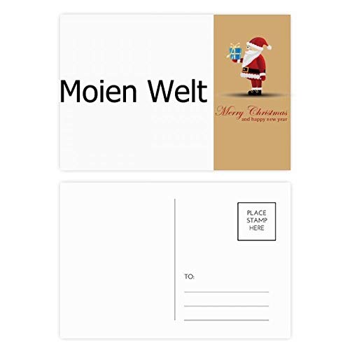 Cartes postales Père Noël Hello World Luxembourg x20