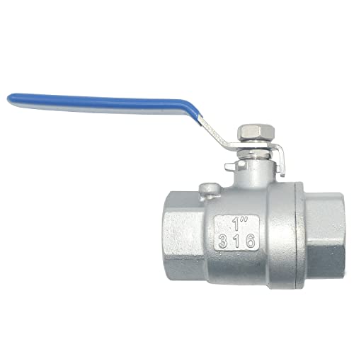 Image of DAN SPEED 1 inch NPT Female SS 316 Stainless Steel Full Port Ball Valve Vinyl Handle WOG1000
