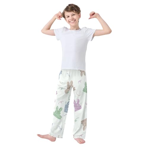 Jumping Rabbit Boys Pants Boys Athletic Pants Long Pant for Boywith Pockets Wide-Leg Size 6-14Y3