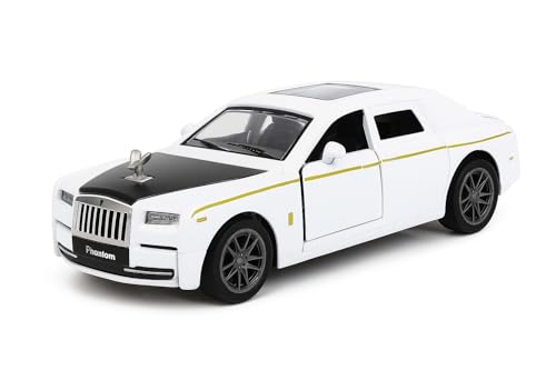 Image of Rolls Royce Phantom Die-Cast Toy Car - 1:36 Scale Pull Back Alloy Vehicle with Openable Doors - Luxury Car Model for Boys, Kids & Collectors - Classic Gift Toy (Color As Per Stock)