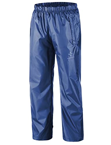 AXESQUIN Damen-Regenhose, leicht, wasserdicht, verstaubar, Wandern, Radfahren, Angeln mit Tasche, navy, 3X-Groß Cover