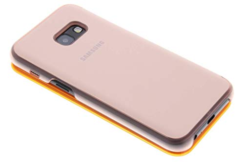 Samsung Coque Folio à Rabat pour Samsung Galaxy A3 2017 - Rose/Orange Fluo