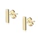 18K Gold Plated Sterling Silver Gold Bar Stud Earrings