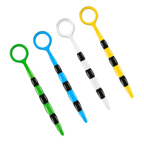 PartyKindom Tongue Scraper Set 4pcs Tongue Brush Silicone Material Deep Oral Cleaning Bad Breath Aid Comfortable Handle