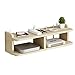 ZYFXZ. Scaffale Galleggiante in Legno Massiccio, a 2 Strati Mordern Scaffale di stoccaggio Spaccatura WiFi Storage Porta del Display Decorazioni for la casa (Color : 48x23x16cm)
