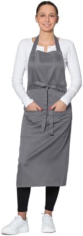 ZOLLNER Profi Gastronomie Kochschürze - robuste und langlebige Grillschürze - für Damen und Herren - Baumwolle - mit Bindebänder für optimalen Halt, 154, 280