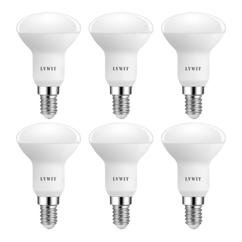 LVWIT Reflektorlampe E14 LED Lampe R50 Warmweiß, 470 lm, 5W ersetzt 40W Glühbirne, matt (6er Pack)