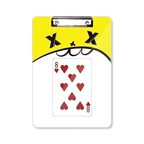 Porte-bloc A4 cartes à jouer cœur pour écrire sans table stable