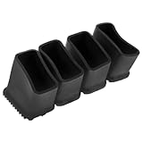 TIDTALEO Protectores Antideslizantes 4 Piezas para Accesorios Plegables para y Reemplazo Patas de Escalera de Plástico Negro para Escaleras Baños