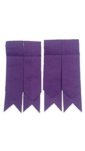 Mens Scottish Kilt Hose Sock Flashes Purple Color/Highland Kilt Falshes