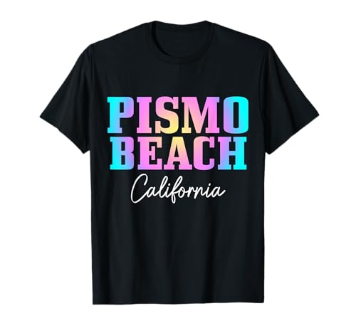 Pismo Beach California CA Vintage Tie Dye Retro Vacaciones Camiseta