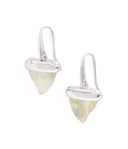 Kendra Scott Womens Oleana Drop Earrings Silver Iridescent Abalone One Size