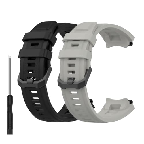 Image of YODI Strap Band Compatible with Amazfit T-Rex 2 Smartwatch Only Soft Silicone | Nylon | Chain | Leather Watch Straps with Installation Adjuster Tool For Amazfit TRex 2
