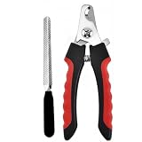 Cortador de Unhas Premium para Pets Cachorro Gato com Lixa Kit 2 Peças em Aço Inoxidável Alicate de Higiene Ferramenta de Cuidados Porte Pequeno Médio Grande