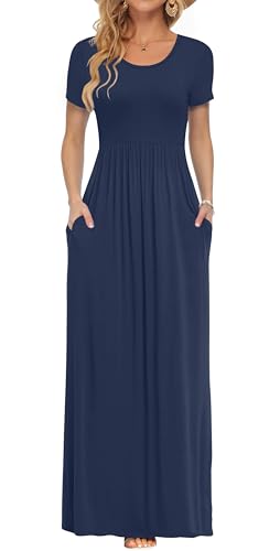 Women's loose long maxi dress with pockets