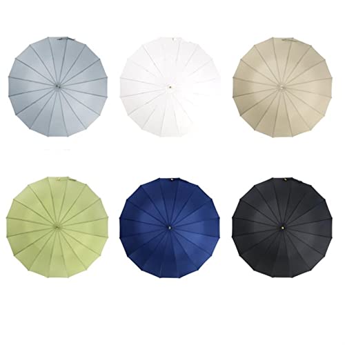 Moisture Folding Travel Umbrella Umbrella Long Handle Umbrella Women Men's Fiberglass Large Windproof Parasol Travel Umbrella (Color : F) #TOP4