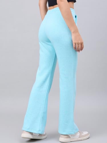 Image of 98 Degree North Women Flared Fleece Track Pants-GL1315-ALMOND