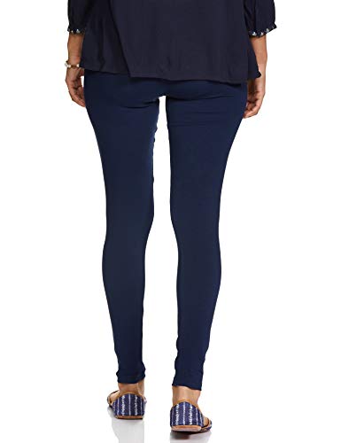 Image of GO COLORS Soft Cotton Stretch Ankle Length Leggings for Women | Breathable