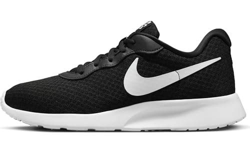 NIKE Wmns Tanjun FLYEASE, Sneaker Mujer, Black/White-Volt-Black, 38 EU