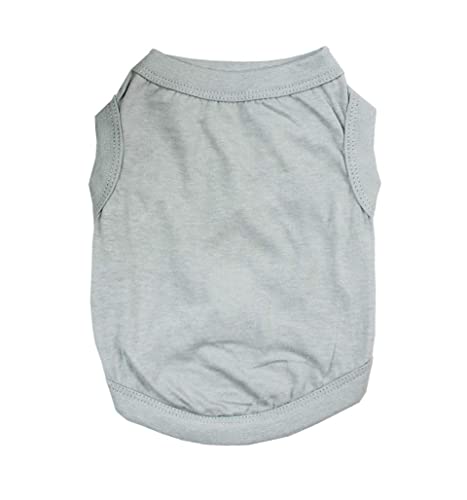 Alroman Dogs Shirts Vest Light Grey Clothing For Dogs Cats Xlarge Dog Vacation Shirt Male Dog Clothing Puppy Summer Clothes Boy Cotton Summer Shirt Small Dog Cat Pet Clothes Vest T-Shirt Apparel #TOP7