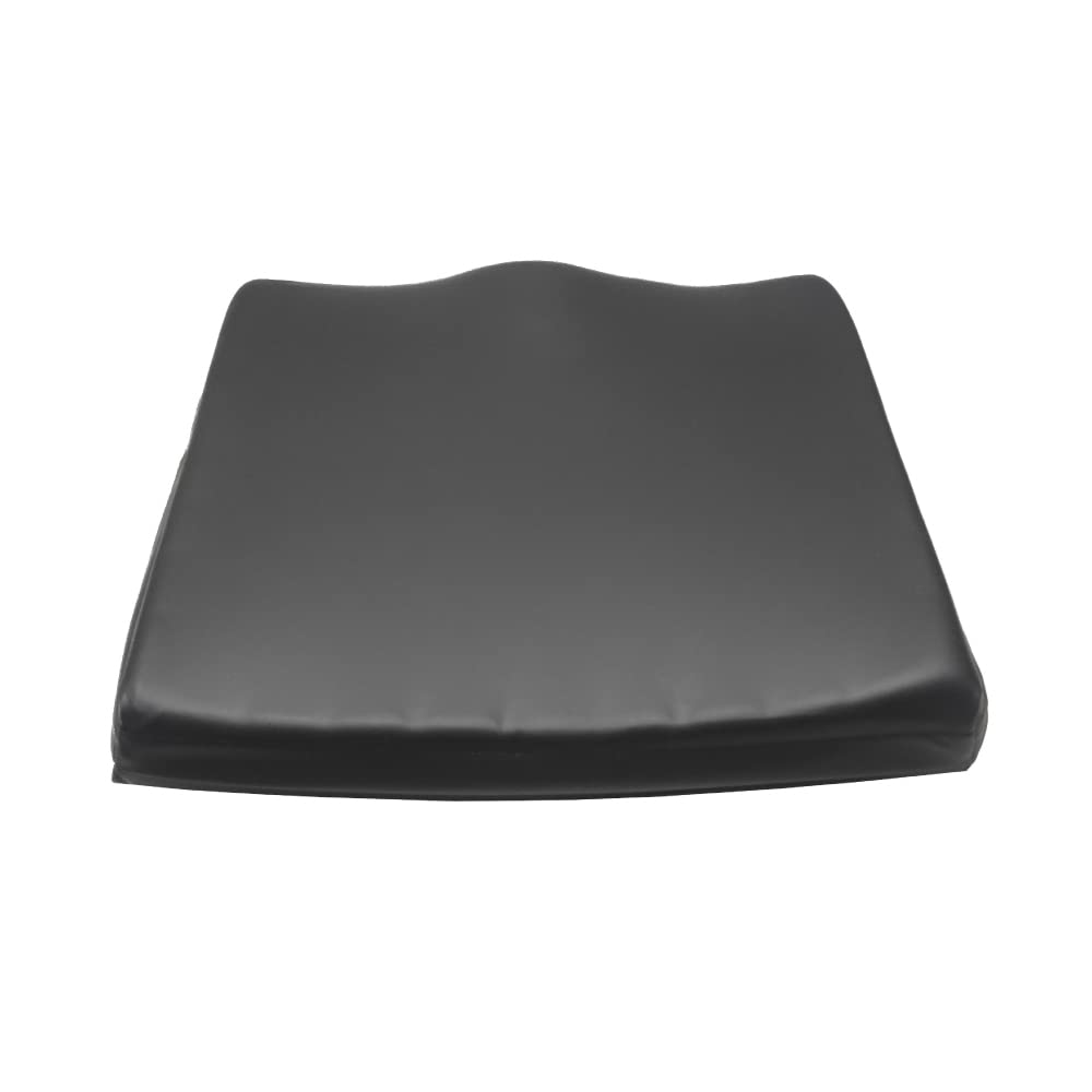 Mobiclinic, Cuscino antidecubito, In memory foam ad alta densità, Rivestimento impermeabile, Per sedia a rotelle, Poltrona, Viscoelastico, 60 kg/m3, Nero