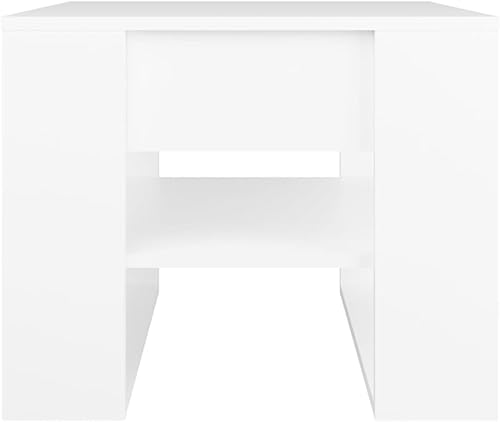 Miniatura 3 de Mesa auxiliar, armario de almacenamiento, mesa de café, mesa de café adecuada para sala de estar, oficina, balcón, estudio blanco 21.9 x 21.7 x 17.7