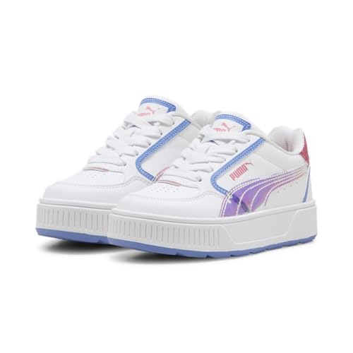 PUMA Unisex-Child, Karmen Rebelle Deep Dive, PUMA White-Fast Pink-Blue Skies, Big Kid, 6