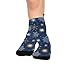 susiyo Artistic Colorful Snow Blue Hiking Socks Boy Girls - Cushioned Crew Socks for Kids Soft, Breathable & Seamless Toe for All-Day Comfort