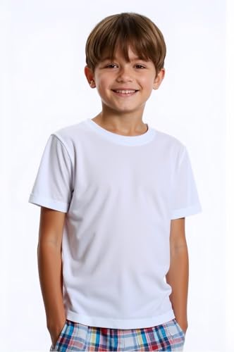 Image of Huata Boys Girls Short Sleeve Tee T-Shirt Crewneck 2 Packs
