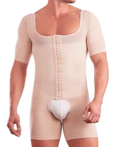 Fajas para Hombres 368 High Compression Mens Shapewear Tummy Control Colombian Girdle Mens Full Body Shaper