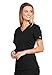 Cherokee Women's V-Neck Princess Seam Top, Black, XXX-Large