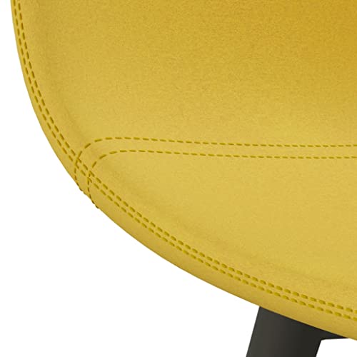 VidaXL Sedie da Pranzo 4 pz Giallo Senape in