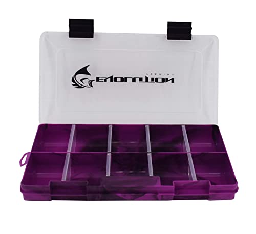 Evolution Outdoor 3500 Drift Series Fishing Tackle Tray Multi Pack of 4 – Purple, Colored Tackle Box Organizer with Removable Compartments, 2 Latch Closure, Utility Box Storage