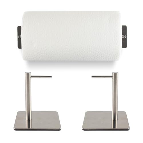 EHOMEA2Z Magnetic Paper Towel Holder Stainless Steel Heavy Duty Steel Refrigerator Kitchen Fridge Bar Grill BBQ RV (Stainless Steel, 1)