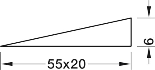 cyclingcolors 20x Holzkeile klein türmontage zum basteln breit möbel Türkeile holz Möbelkeile, 55mm x 20mm x 6mm