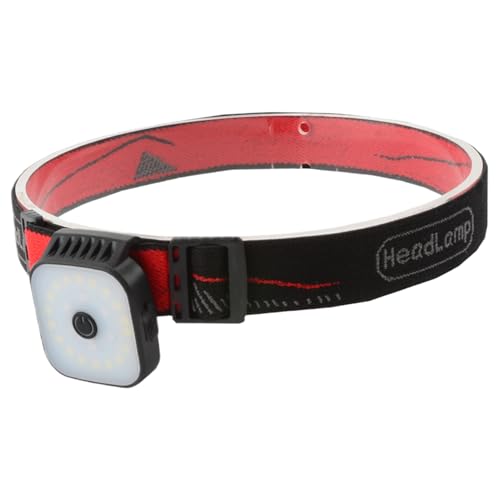 Linterna frontal para adultos – Lámpara frontal, luz para correr para corredores, luz portátil para correr | Lámpara frrotal de senderismo pequeña | Faros de camping impermeables, banda luminosa para