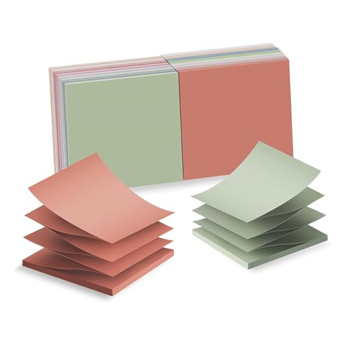 Blocs de notes adhésives pop-up vintage 3x3 (lot de 12 recharges accordéon)