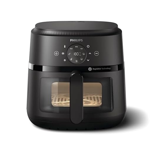 Philips Airfryer 2000 Serie 6.2L - 1700W Vermogen, Kookvenster, RapidAir-technologie, Digitaal touchscreen, 13 kookopties, Tot 90% minder vet, Zwart (NA230/00)