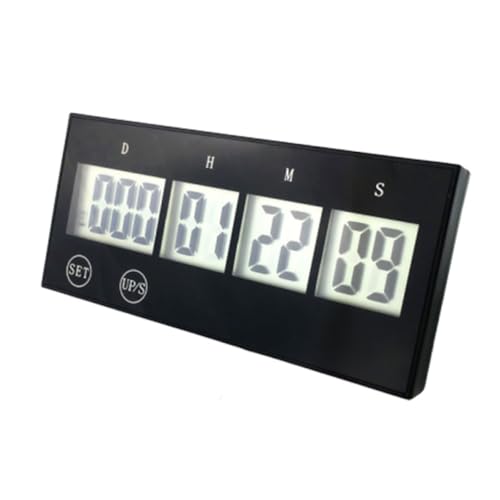 GARVALON Temporizador de Examen Escolar Digital Negro para Pared Regresiva con Alarma Diseño Abs para Estudiantes y Aulas