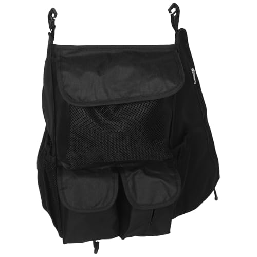 Organisateur de poussette noir grand format en tissu Oxford à 7 compartiments