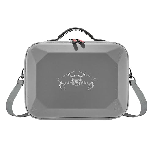 STARTRC Carrying Case for DJI Mini 4 Pro Accessories, Portable Travel Bag for DJI Mini 4 Pro Fly More Combo (for DJI RC 2 Controller)-Drone Shoulder Bag, Gray, Suitcase Set