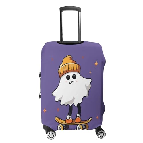 Carry on Luggage Cover The Ghost of Skateboards Suitcase Covers for Luggages Tsa Approved Travel Luggage Sleeve Protector Elastic Suitcase Protector Anti-Scratch Washable Fits 19-30 Inch Case -M4