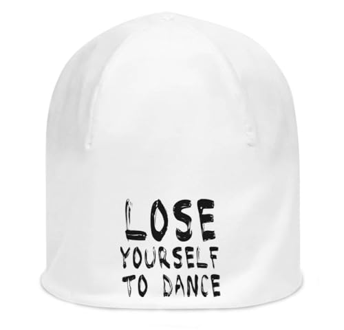 Lose Yourself to Dance - Gorro unisex de algodón fino, elástico, color blanco