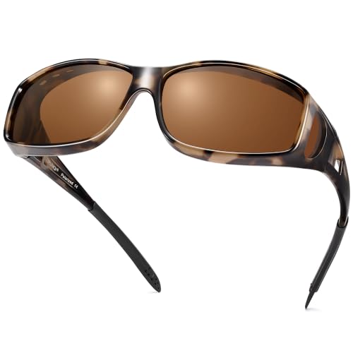 Image of URUMQI Polarized Sunglasses Fit Over Glasses for Men Women, Wraparound Sun Glasses UV400 Protection for Driving Fishing